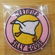 CERTIFIED SILLY GOOSE iron-on or sew on SARCASTIC MEME PATCH