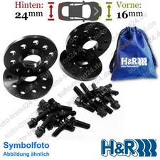 H&R SV schwarz VA 16mm & HA 24mm & Schrauben-👜 u.a.: VW Polo 6C1 6R1 13-14