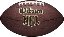 NFL SUPER GRIP OFFICIAL FOOTBALL Wilson Full Size American Football Sports Brown