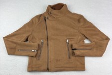 Chocolate Usa Women’s Camel Moto Suede Jacket Size Small