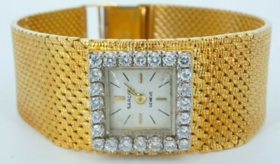 Vintage 18k Yellow Gold Sarcar Geneve watch 