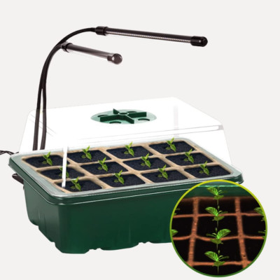 LED Grow Lights Seed Starter Kit - Complete Indoor Seed Germination Kit | Dual H