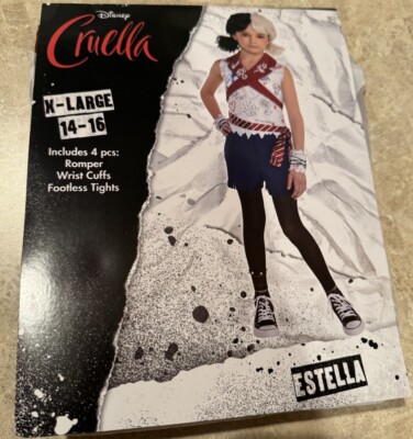New Disney Cruella Estella Costume Child X-Large 14-16