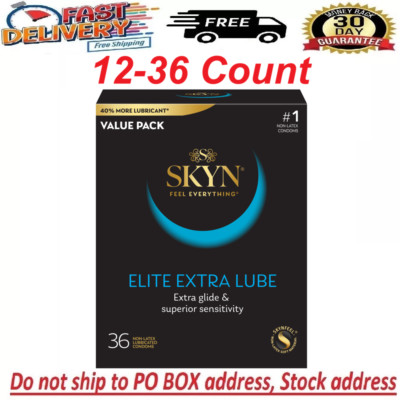SKYN Elite Extra Lube   Ultra-Thin Lubricated Latex-Free 36 Condoms Ultra-Silky