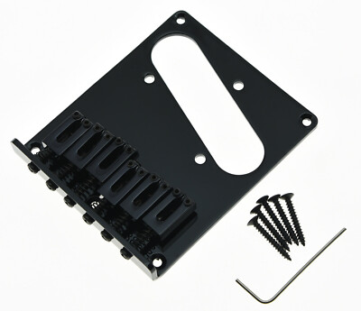 Single Bridge Guitar Bridge for TL Guitar Chrome/Black