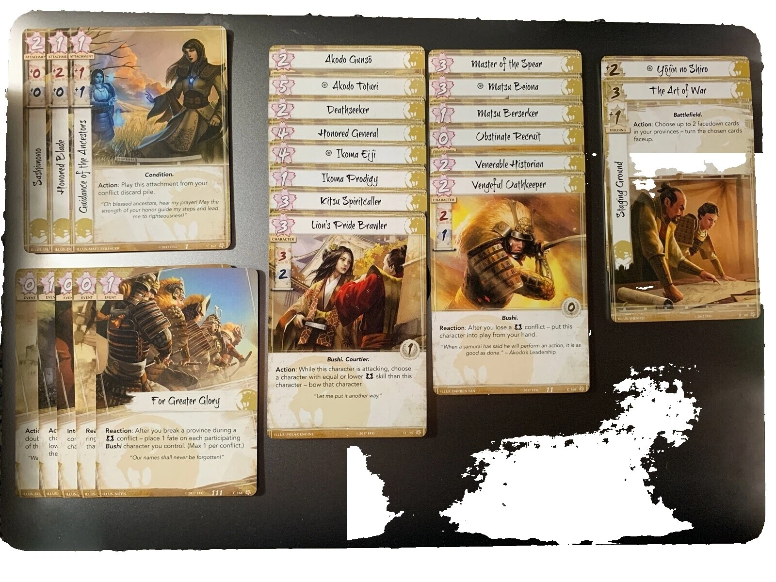 Legend of the Five Rings Near Mint or Better Individual Trading Card Games