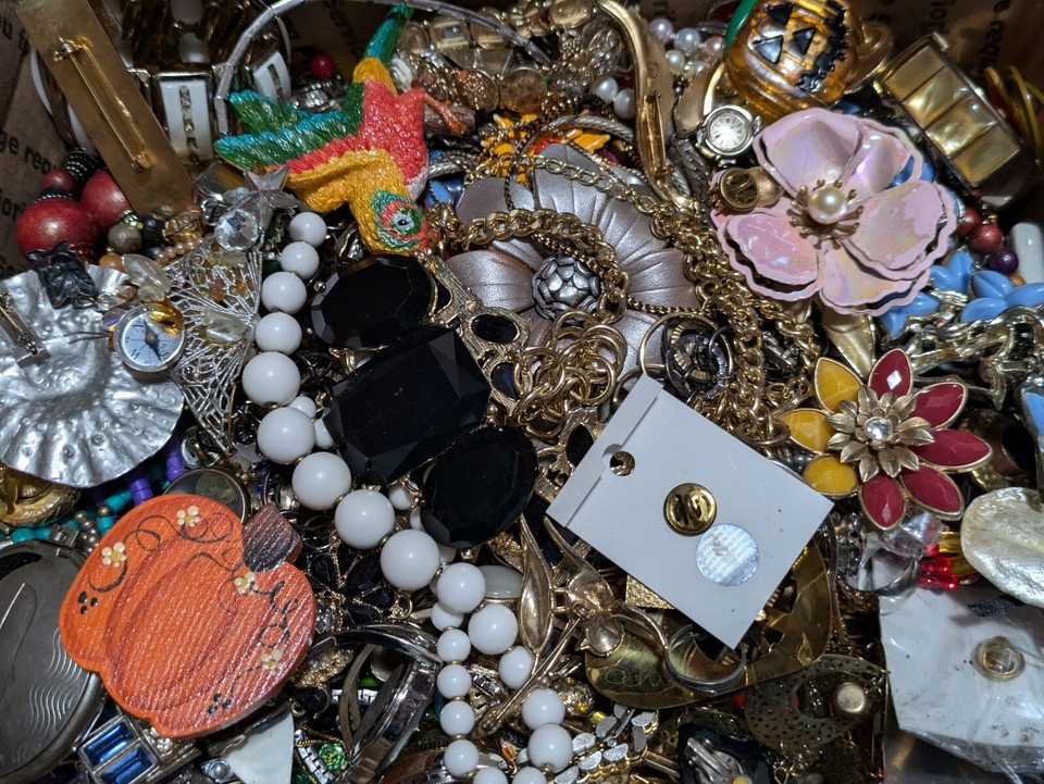 16 lb Mixed Jewelry Lot Costume Jewelry Junk Scrap Craft eBay