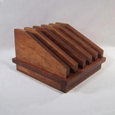 Charging Station | Tablet Horde - Maple w/ Mahogany Finish | Holds 5 tablets etc