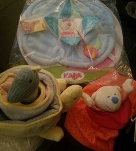 3 Toys New Pottery Barn Kids Turtle Stacking Nwt Haba Cuddle Bear