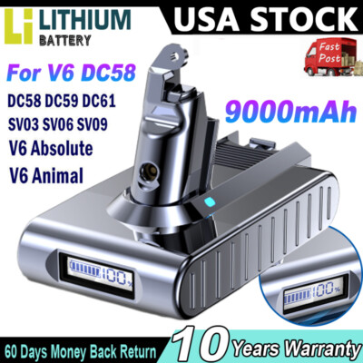 21.6V 9500mah Battery for Dyson V6 SV04 DC58 DC59 DC61 DC62 DC72 DC74 Battery