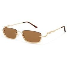 Y2K Snake Sunglasses for Women Men Narrow Rectangular Y2k Chic Sunnies AP3649