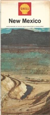 1966 SHELL OIL Copper Mine Road Map NEW MEXICO Albuquerque Santa Fe Route 666