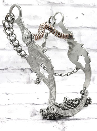 5 1/4" Charro Mexican Horse Bit Freno De Acero - Picture 3 of 4