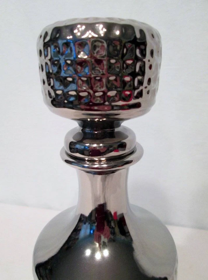 NWOB Zodax Morroco Platinum Carafe Decanter Stopper Diamond Design SR$86.40 - Image 2 of 4