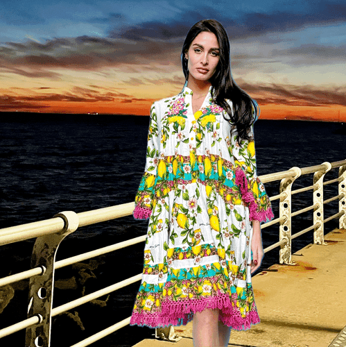 Short Korean Collar Dress by Antica Sartoria Giacomo Cinque - Picture 1 of 3