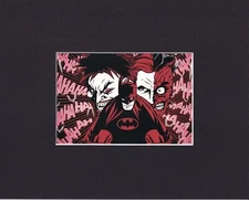 8X10" Matted Art Print DC Comic Book Batman: Batman & Two-Face, Joker