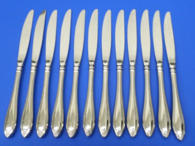 12 - Oneida SHERATON Glossy Cube Mark Stainless Flatware 9 3/8'' DINNER KNIVES
