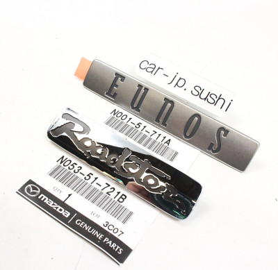 MAZDA ORIGINAL MX5 MX-5 Miata Eunos Roadster NA LOGO Name Heck Emblem Badge Set