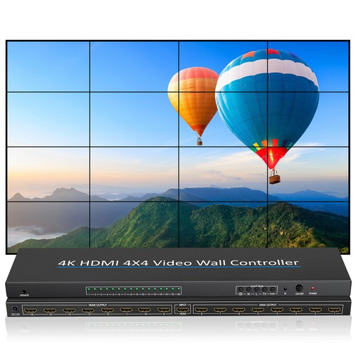 Video Wall Controller 4K Compatible 4X4 2x2 Compatible 1 Input W6Y3 - Picture 4 of 12
