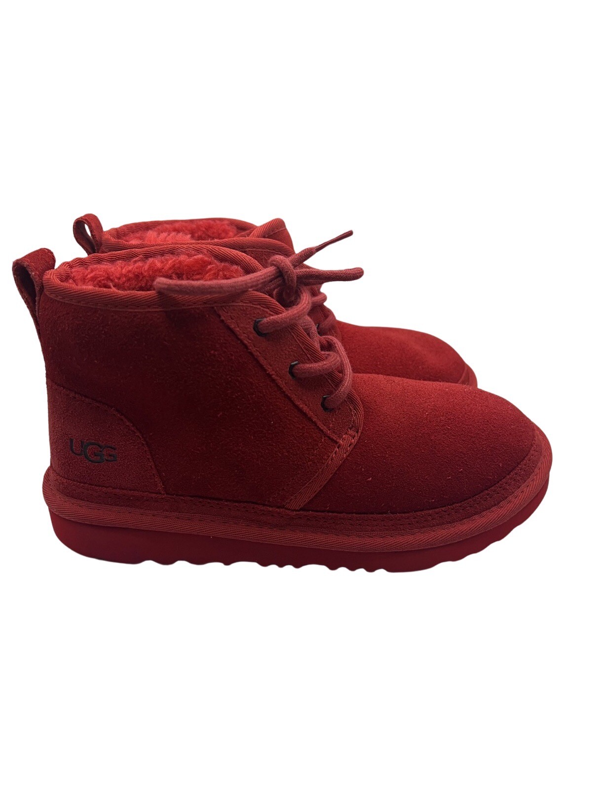 UGG Neumel II Suede And Wool Chukka Boots Unisex Youth 4/Women’s 5.5 Red