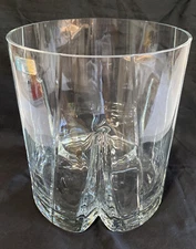 Krosno Cut Crystal Glass Large Champagne Wine Bucket or Vase 9.25” X 8.12”