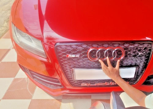 Per Audi 285mm Supporto Griglia A nido d'ape Anteriore Badge/Logo/Emblema/Griglia/Supporto - Foto 23 di 23