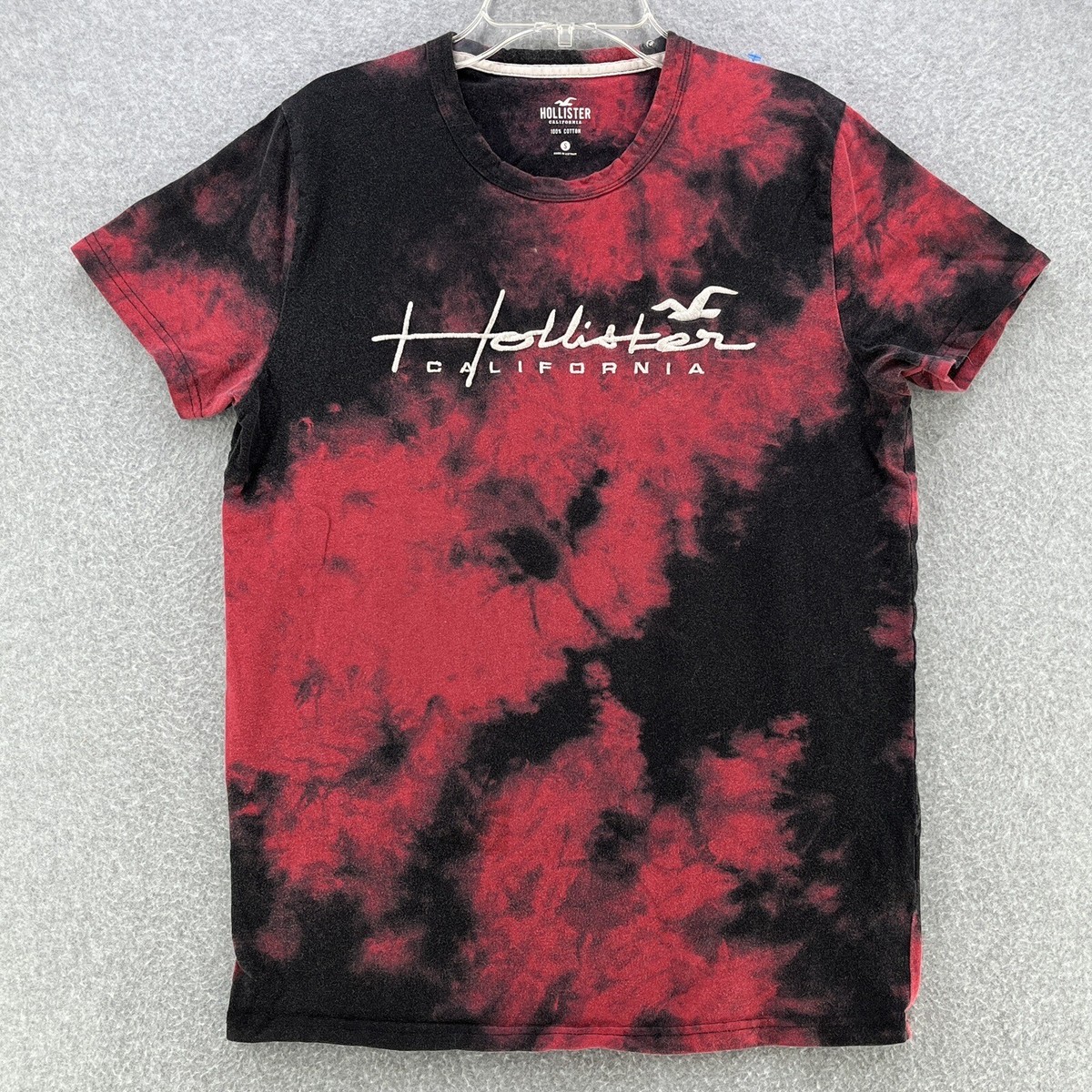 Hollister Mens T-Shirt Small S Tie Dye Embroidered Logo Camisa Casual  Multicolor