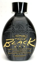 Ed Hardy TRIPLE BLACK XXX Instant Dark Black Bronzer Tanning Bed Lotion 13.5 oz