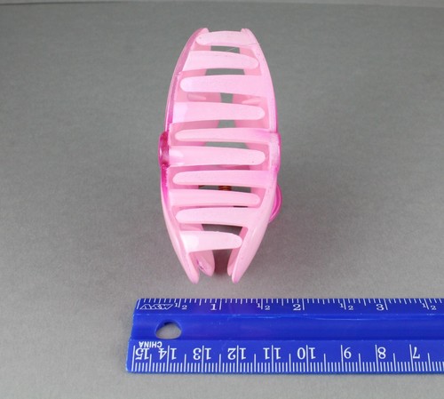 Pink hair clip flower barrette jaw claw clamp clip floral 3.25" long ombre - 第 9/11 張圖片