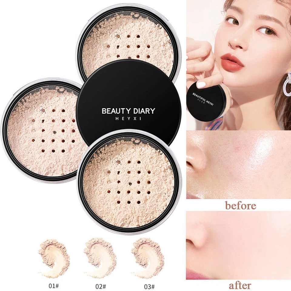 Matte  Foundation Loose Setting Moisturizing Face Powder Translucent  - Image 3 of 4