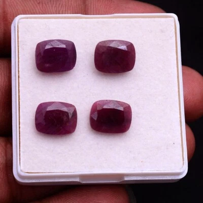 16.50 Cts Natürlicher Afrikanischer Rubin Nicht Erhitzt 10mm 8mm Kissen Cut Lose - Bild 1 von 4