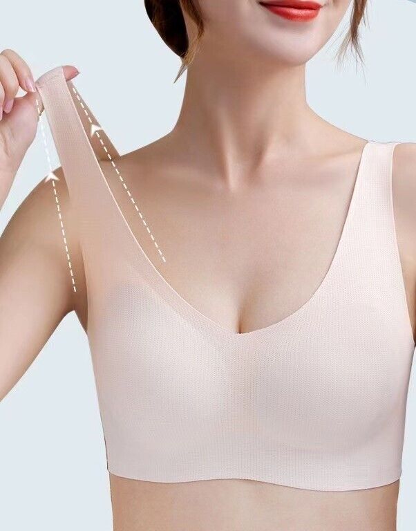 Push Up Bra Women Wireless Bras Cup Size Boost Padded Back Closure Lingerie  Vest