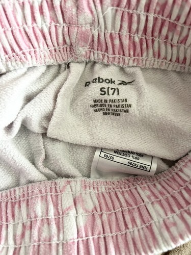 🌸 REEBOK Girls Size Small (7) Pink And White Shorts K92 - Picture 6 of 12