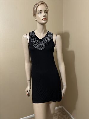 casual rayon dress Rayon Dress with Floral and Medallion Embroidered Details