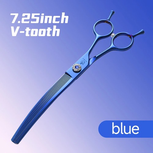 High-end 7.25'' Professional Dog Grooming Scissor Curved Thinning Shears For Cat - Picture 28 of 49