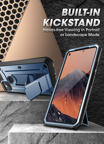 SUPCASE for Google Pixel 5A 5G, Built-in Screen Case Rugged Holster Stand Cover - Picture 21 of 25