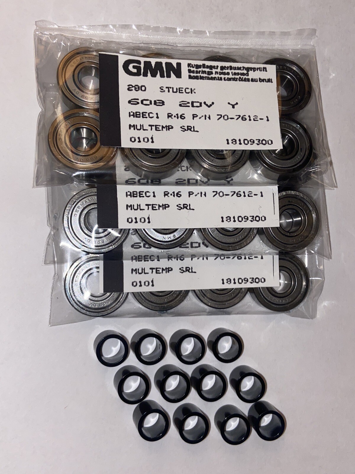 1980’s NOS GMN German Speed Vintage Skateboard Bearings Original WITH SPACERS!