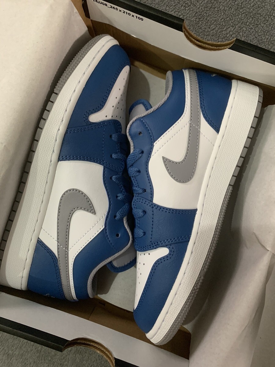 Nike Air Jordan 1 Low \"True Blue\" ナイキ Amazon.com | Jordan Nike 1 Low Grade School True Blue/Cement