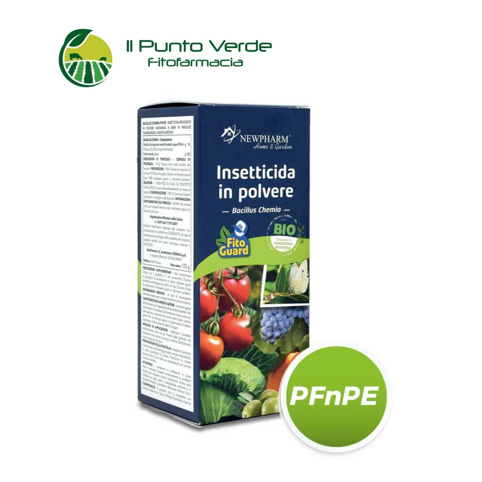 NEWPHARM BACILLUS THURINGIENSIS INSETTICIDA BIO polvere 100 gr Pfnpe Var.KURSTAKI