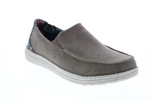 skechers mens canvas slip ons