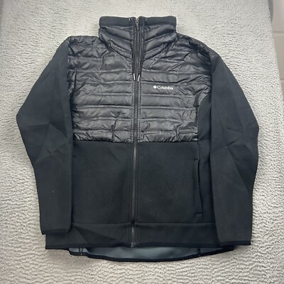 Columbia Peak District Hybrid Women s Full Zip Hoodie Black Size XL