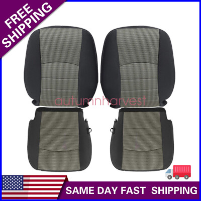 HECASA Driver Side Bottom Seat Cover For 2006-2009 Dodge Ram 1500/2500/3500 - Gray Synthetic Leather - View #10
