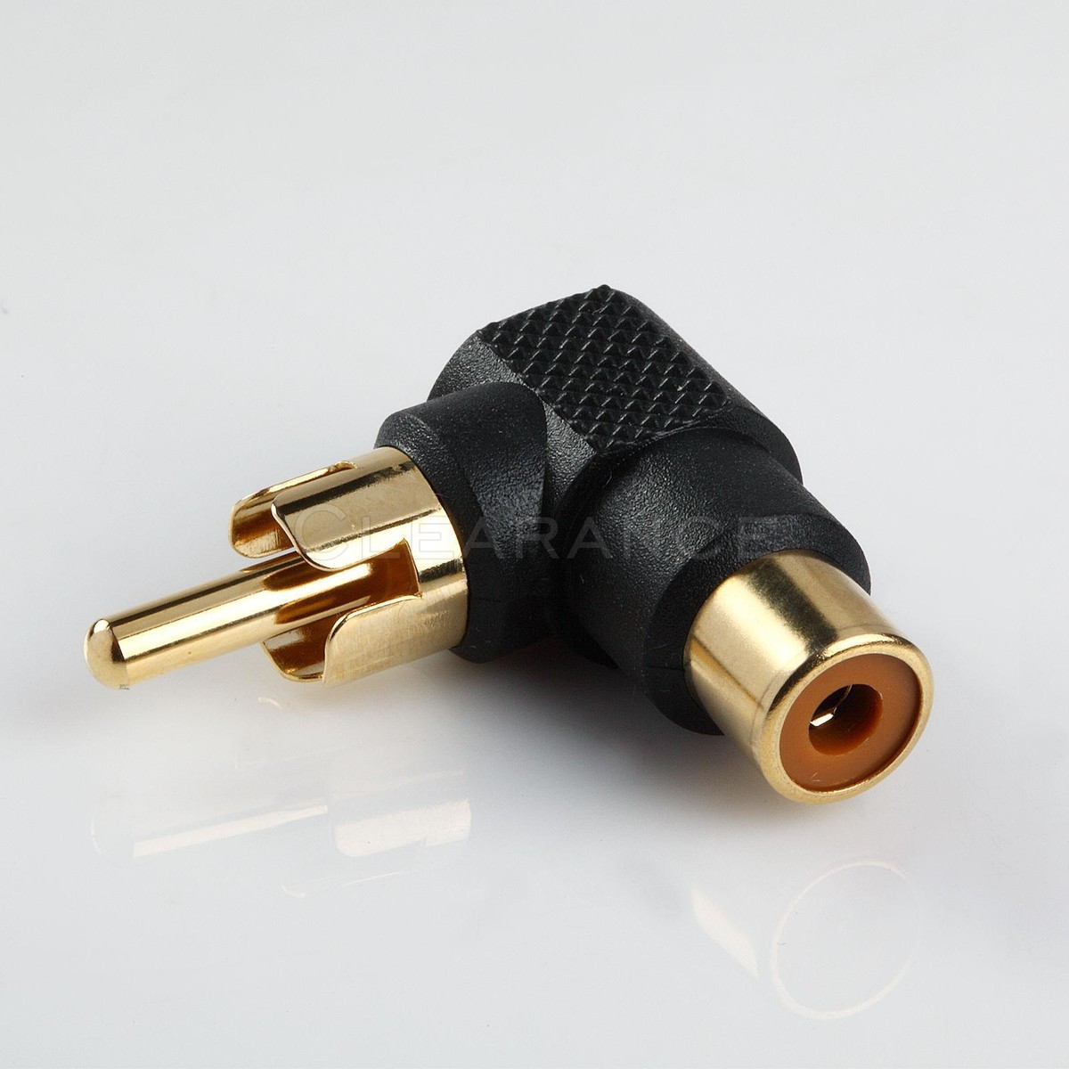 RCA Male To Female Right Angle Adapters – Gold-Plated 90-Degree Connectors For AV/Cable Management (AV-A11M)