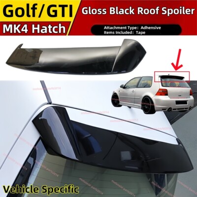 Gloss Black Rear Window Roof Spoiler For 1999-2006 VW Golf MK4 (All Hatchback)