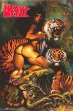 SIMON BISLEY  TIGRESS  1999 HEAVY METAL  23X35  POSTER  RARE