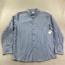 Bar lll Shirt Mens Extra Large Blue Button Up Slim Fit Stretch Casual