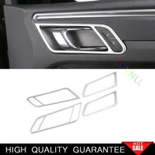 For Porsche Macan 2015-2021 Matte Silver Inner Door Handle Bowl Frame Trim 4PCS