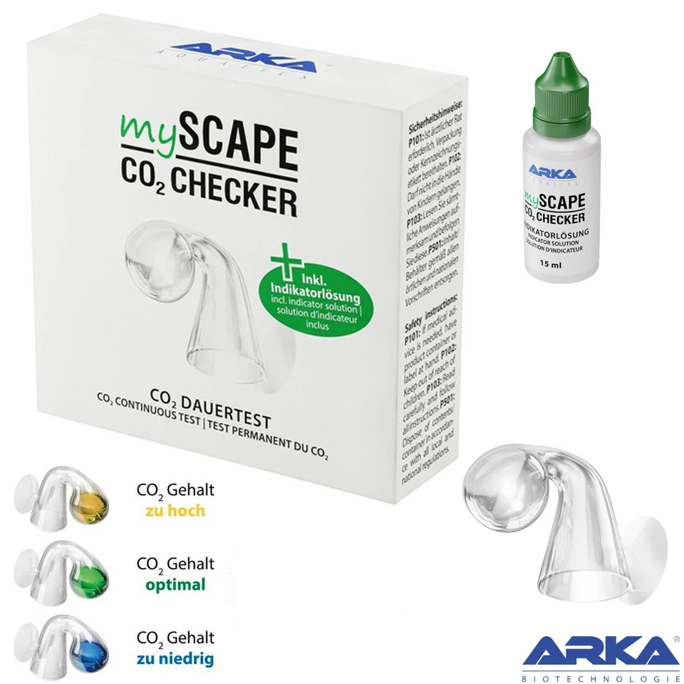 (17,45€/Stk.) ARKA MYSCAPE-CO2 CHECKER CO2 DAUERTEST inkl. Indikatorlösung