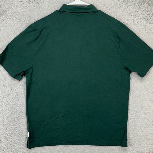 Reigning Champ Mens Polo Shirt XL Green Standard Fit Casual Rugby Cotton NEW - Picture 4 of 11