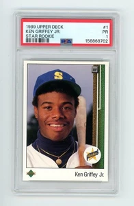 1989 UD STAR ROOKIE #1 KEN GRIFFEY JR. ROOKIE RC PSA 10